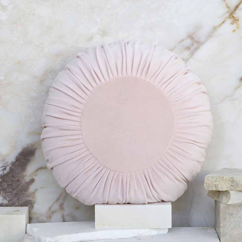 Διακοσμητικό Μαξιλάρι Βελουτέ (Φ45) Nima Pillows Velluto Salmon