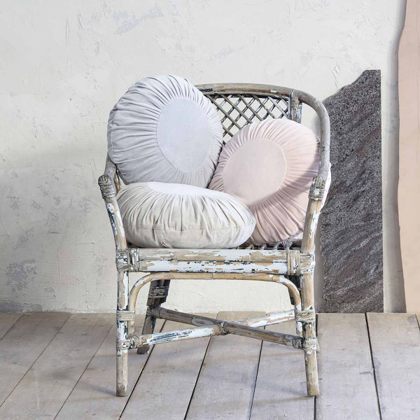 Διακοσμητικό Μαξιλάρι Βελουτέ (Φ45) Nima Pillows Velluto Grey