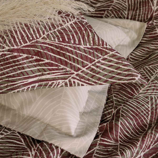 Παπλωματοθήκη Μονή (Σετ 160x240) 2 Όψεων Nima Bed Linen Folio Wine Red