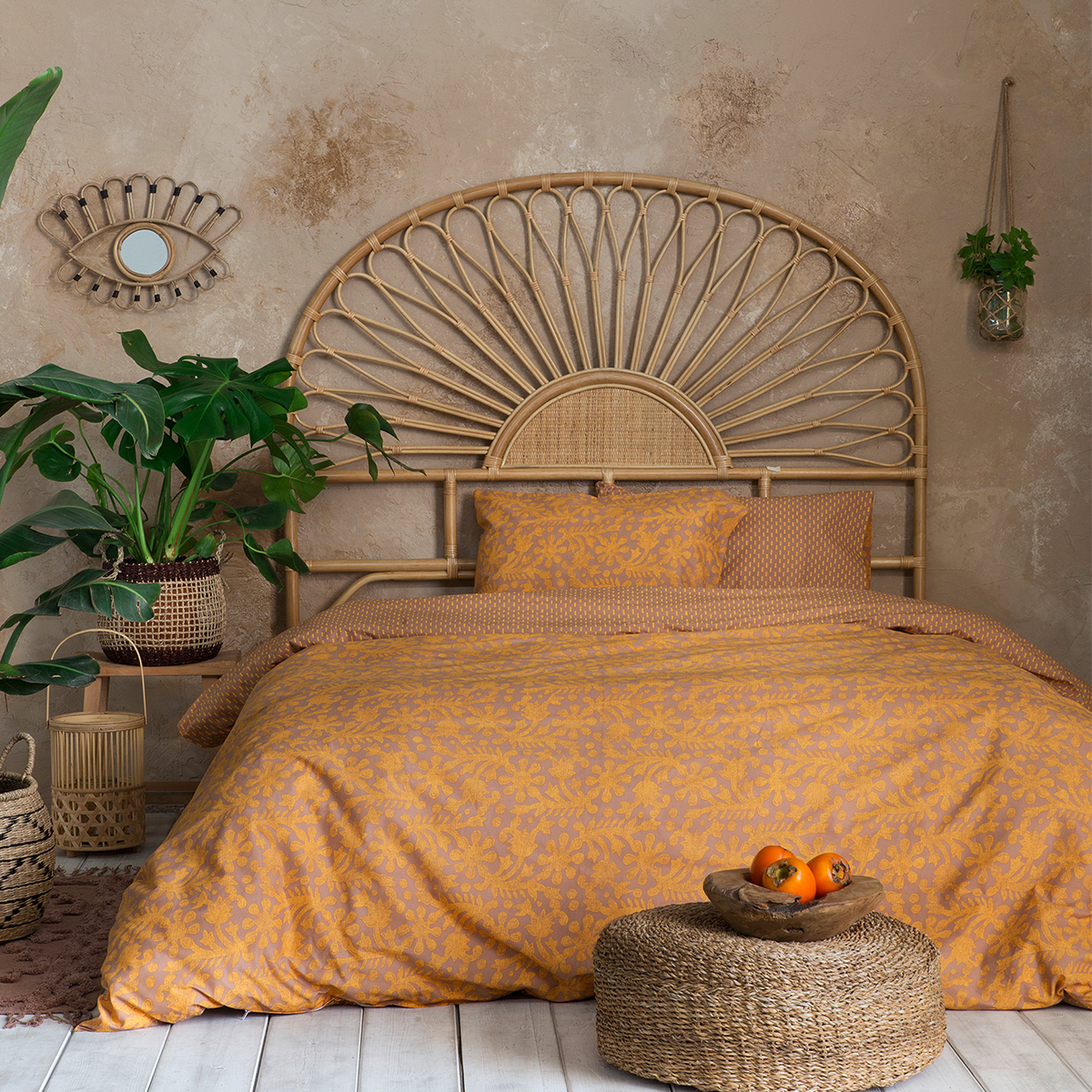 Κουβερλί Μονό (160×240) Nima Bed Linen Salma Deep Orange