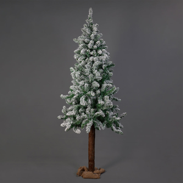 Χριστουγεννιάτικο Δέντρο Κλασικό Χιονισμένο 240εκ./552 Κλαδιά Με Ξύλινη Βάση Eurolamp 600-30539