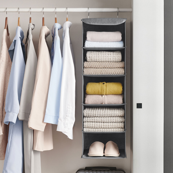 Κρεμαστή Θήκη Αποθήκευσης Ρούχων 5 Θέσεων (30x30x90) Songmics RYCH06G