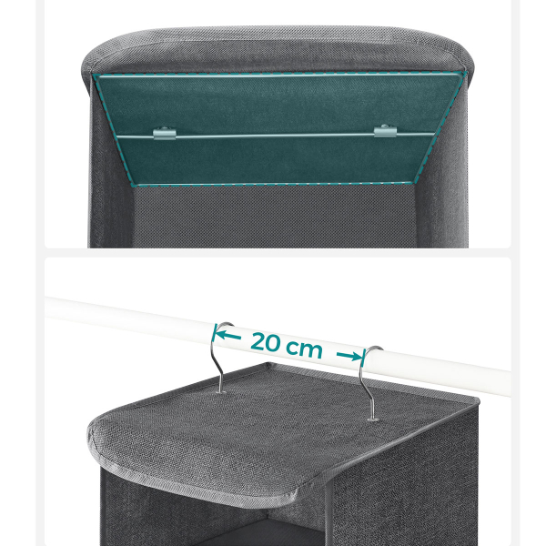 Κρεμαστή Θήκη Αποθήκευσης Ρούχων 5 Θέσεων (30x30x90) Songmics RYCH06G