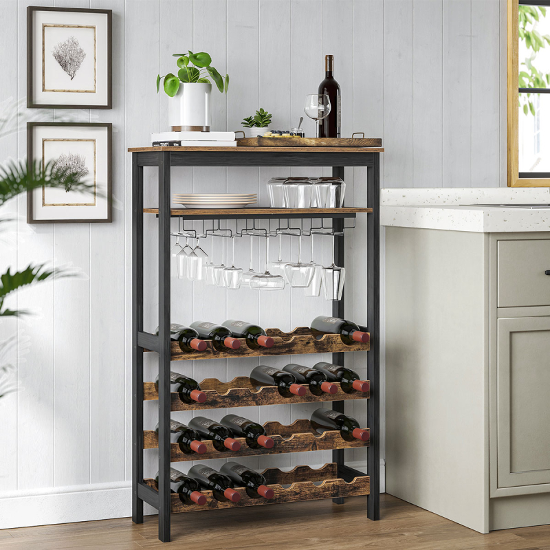 Επιδαπέδια Κάβα Ποτών Για 24 Μπουκάλια (66x30x100) Songmics KWR028B01