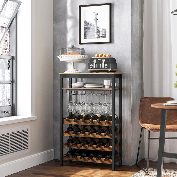 Επιδαπέδια Κάβα Ποτών Για 24 Μπουκάλια (66x30x100) Songmics KWR028B01