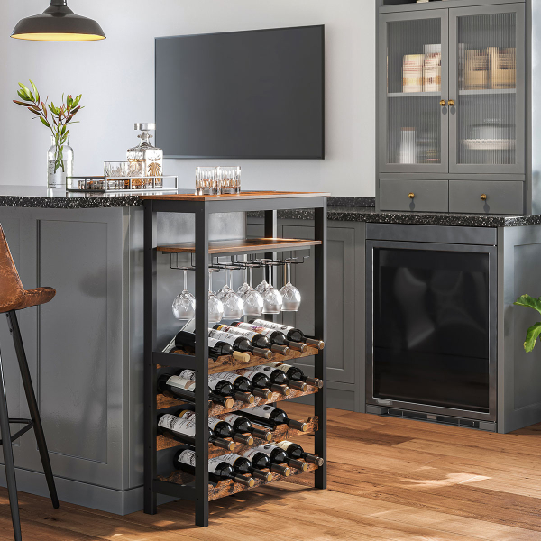 Επιδαπέδια Κάβα Ποτών Για 24 Μπουκάλια (66x30x100) Songmics KWR028B01