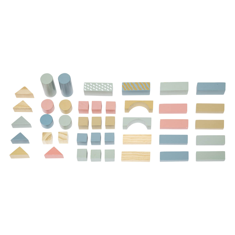 Ξύλινα Τουβλάκια (Σετ 50τμχ) A-S Building Blocks 195844