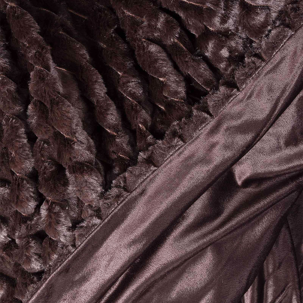 Γούνινη Κουβέρτα Καναπέ (130X160) Silk Fashion Mink Brown Home Λευκά Είδη Σαλονιού Κουβέρτες Spitishop