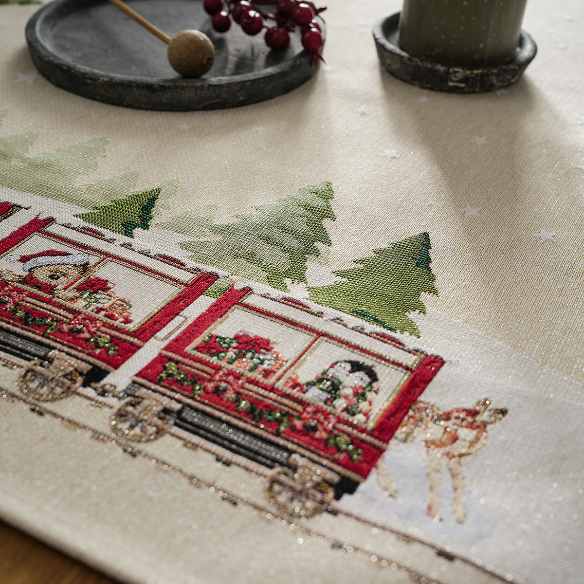 Χριστουγεννιάτικο Καρέ (85X85) Gofis Home Xmas 931 Χριστουγεννιάτικα Spitishop