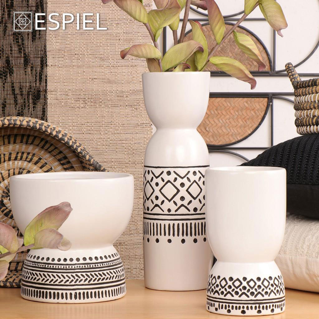 Διακοσμητικό Βάζο (Φ20 5X20) Espiel Cer2304 Home Διακόσμηση Διακοσμητικά Βάζα & Μπουκάλια Spitishop