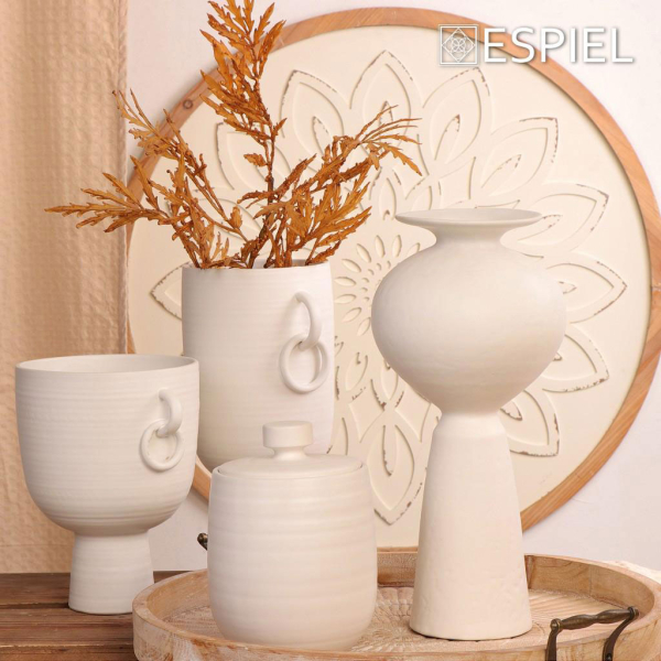 Διακοσμητικό Βάζο Με Καπάκι (Φ16.2x22.5) Espiel NFU534