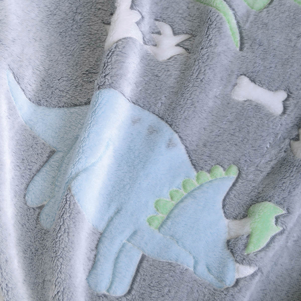 Φωσφοριζέ Κουβέρτα Fleece Κούνιας (110x140) Rythmos Dinoland