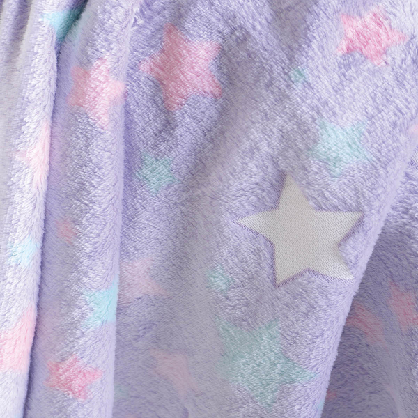 Φωσφοριζέ Κουβέρτα Fleece Αγκαλιάς Με Γουνάκι (80x110) Rythmos Starday