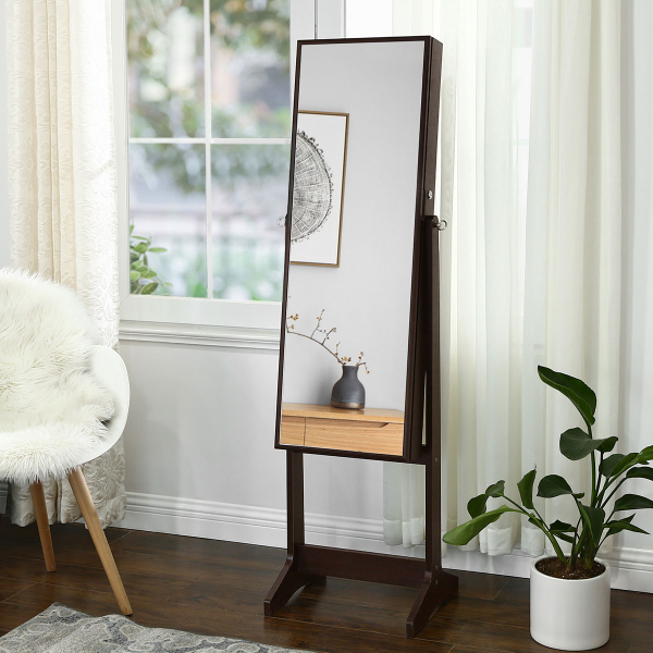 Καθρέφτης Δαπέδου/Κοσμηματοθήκη (41.1x9.5x151.5) Songmics JJC69BR