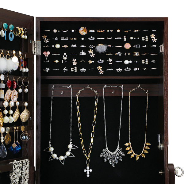 Καθρέφτης Δαπέδου/Κοσμηματοθήκη (41.1x9.5x151.5) Songmics JJC69BR