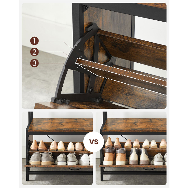 Έπιπλο Εισόδου - Παπουτσοθήκη 8 Θέσεων (85x30x180) Vasagle HSR405B01