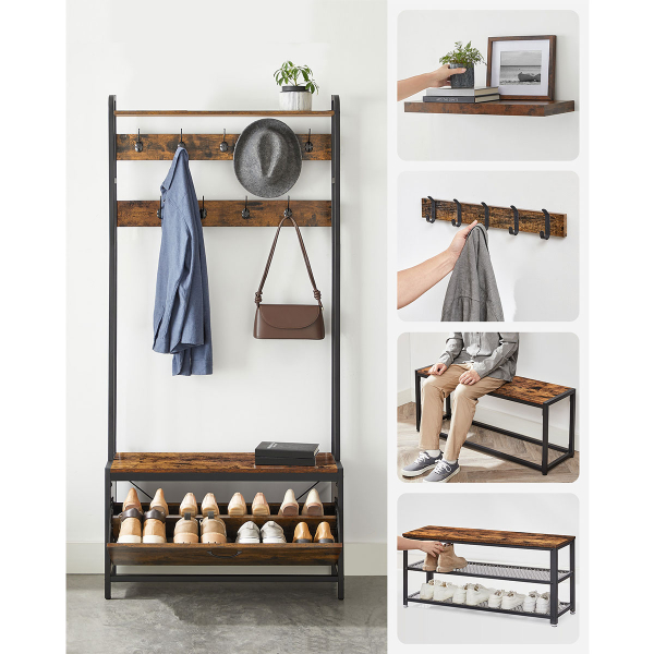 Έπιπλο Εισόδου - Παπουτσοθήκη 8 Θέσεων (85x30x180) Vasagle HSR405B01