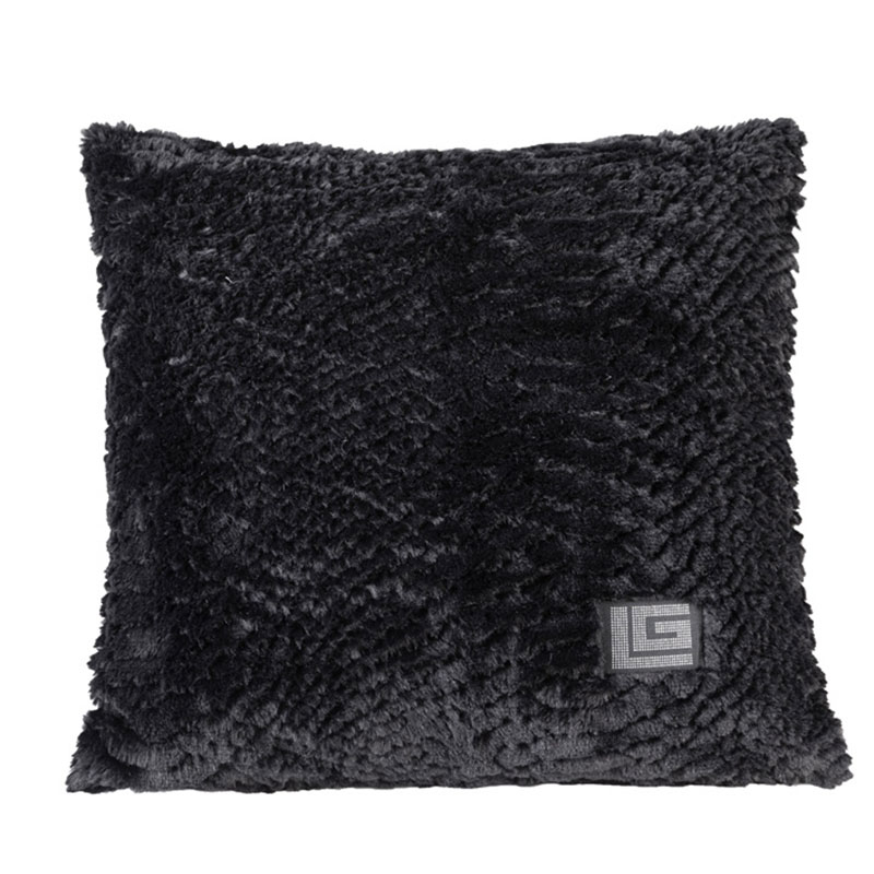 Γούνινη Διακοσμητική Μαξιλαροθήκη (45×45) Guy Laroche Crusty Black 270377