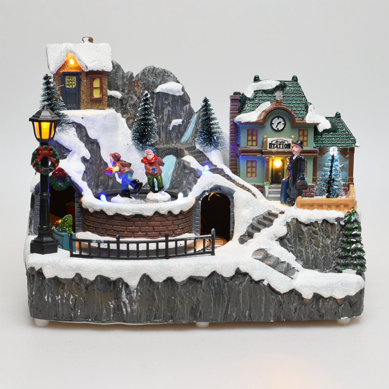 Χριστουγεννιάτικο Χωριό Με Led - Μουσική - Κίνηση (23x15.5x17.5) F-R 143140