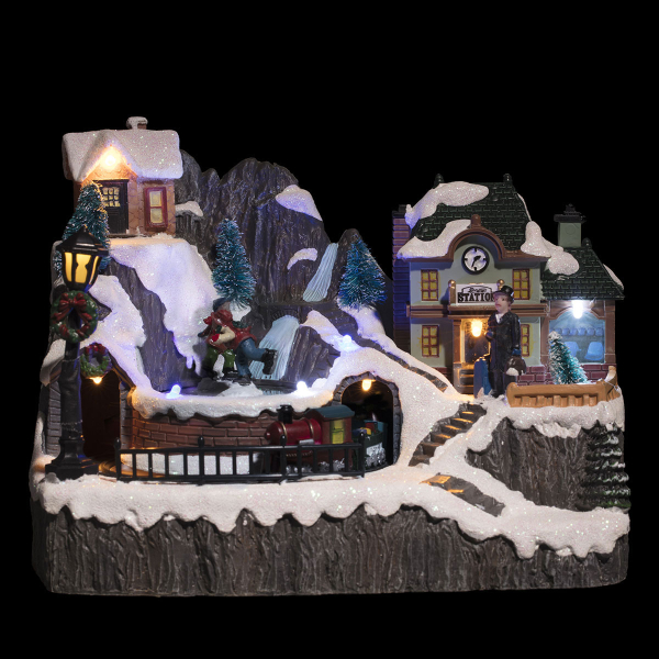 Χριστουγεννιάτικο Χωριό Με Led - Μουσική - Κίνηση (23x15.5x17.5) F-R 143140