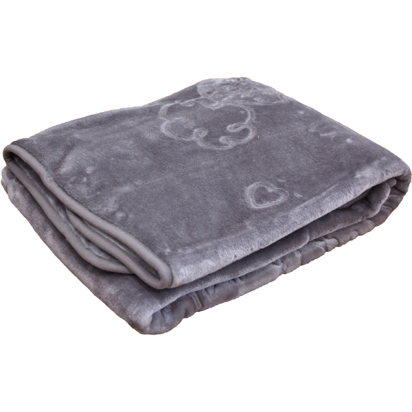 Κουβέρτα Βελουτέ Αγκαλιάς (80x110) Anna Riska Bear Grey