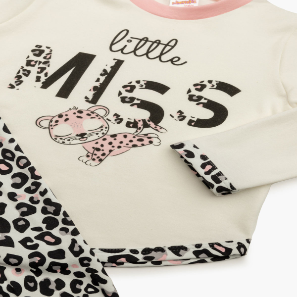 Πιτζάμα Παιδική Χειμωνιάτικη Minervakia Loved 62141-002 Εκρού