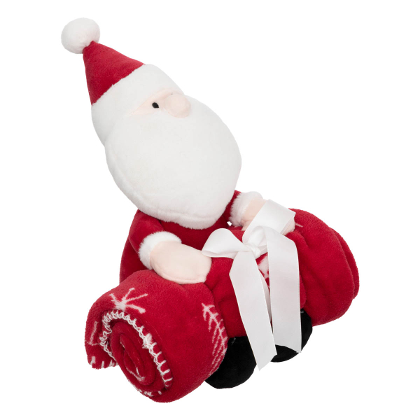 Χριστουγεννιάτικη Κουβέρτα Αγκαλιάς & Λούτρινο Άγιος Βασίλης A-S 191253