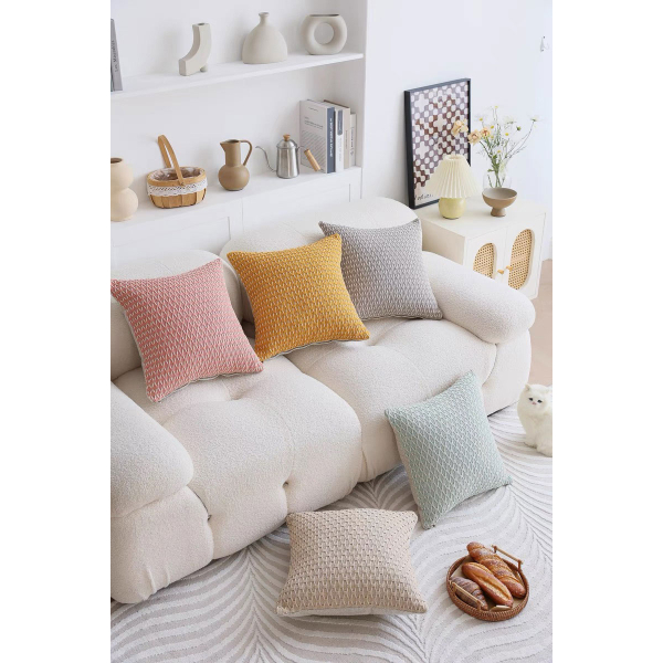 Διακοσμητική Μαξιλαροθήκη (45x45) Whitegg D0200-4 Ochre