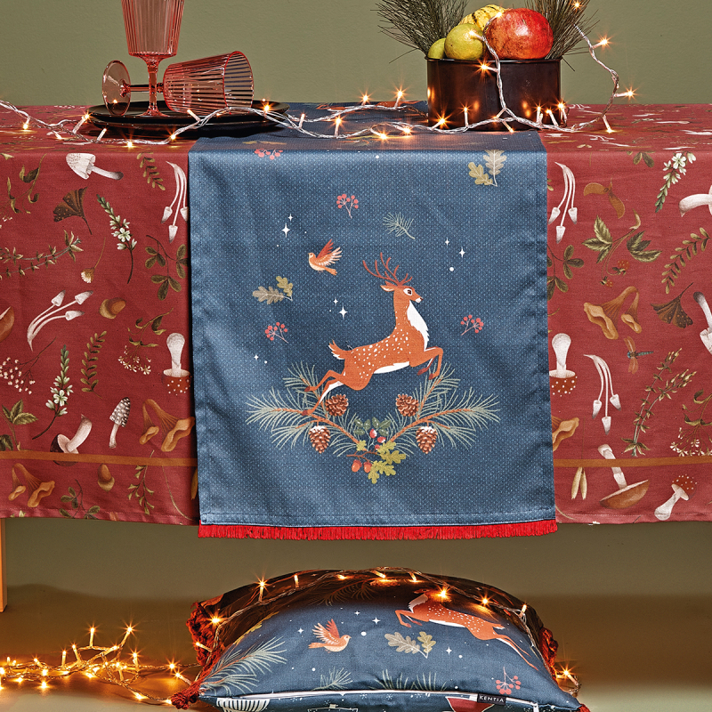 Χριστουγεννιάτικη Τραβέρσα (45x140) Kentia Loft Snow 232