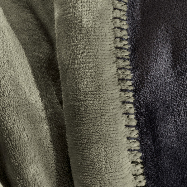 Κουβέρτα Fleece Μονή (160x240) + Διακοσμητική Μαξιλαροθήκη (Σετ) Guy Laroche Velvet Khaki