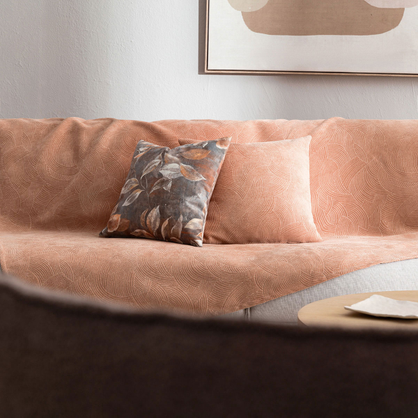 Βελουτέ Ριχτάρι Τριθέσιου Καναπέ (180x310) Gofis Home Nimbus Clay Brown 447/13