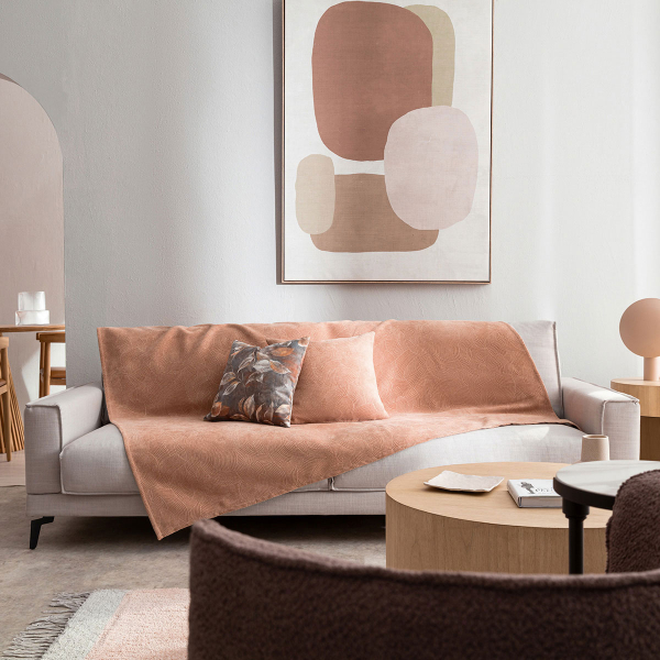 Βελουτέ Ριχτάρι Διθέσιου Καναπέ (180x250) Gofis Home Nimbus Clay Brown 447/13