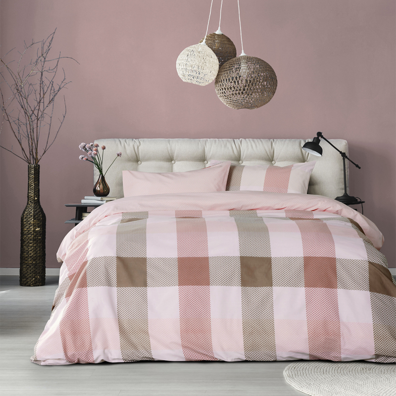 Κουβερλί Υπέρδιπλο (220x245) 2 Όψεων Kocoon Carrie Pink