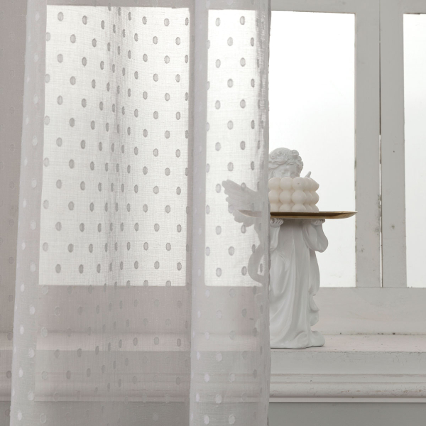 Κουρτίνα Παραθύρου (145x195) Με Τρέσα Whitegg K0142-3