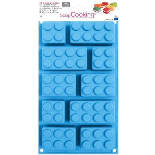 Φόρμα Σιλικόνης Για 10 Cupcake/Muffin Scrap Cooking Τουβλάκια Lego SCC-3160