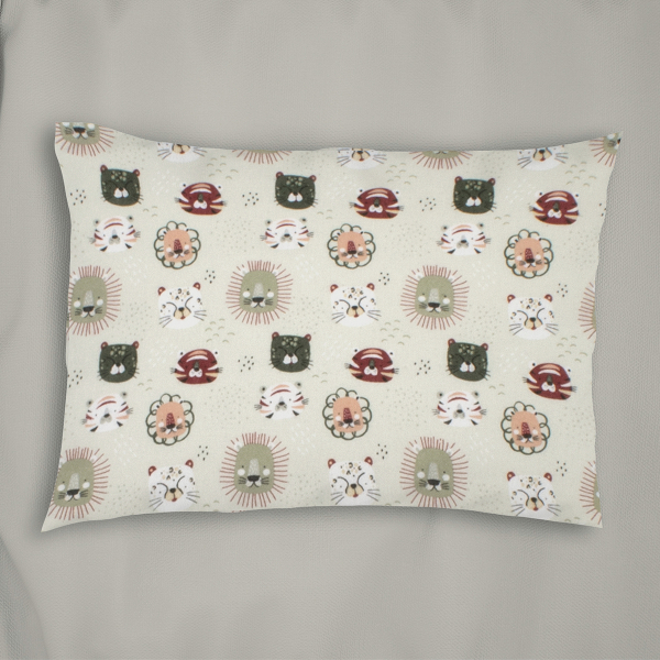 Φανελένια Βρεφική Μαξιλαροθήκη (35x45) Dimcol Big Cats 27