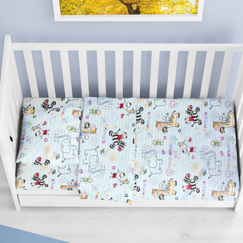 Φανελένιο Σεντόνι Λίκνου (80x110) Dimcol Africa 144