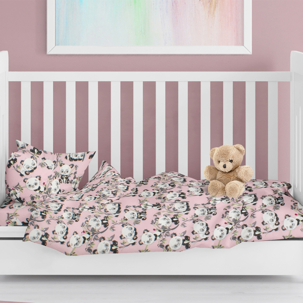 Φανελένιο Σεντόνι Λίκνου (80x110) Dimcol Panta Bear 97