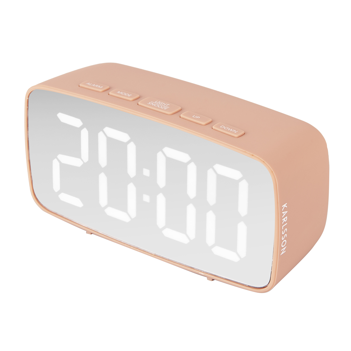 Ρολόι Επιτραπέζιο (12x4x6) - Ξυπνητήρι Karlsson Mirror Led Oval Faded Pink φωτογραφία