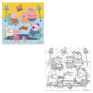 Παζλ Χρωματισμού Με 48 Κομμάτια 2 Όψεων Luna Toys Peppa Pig