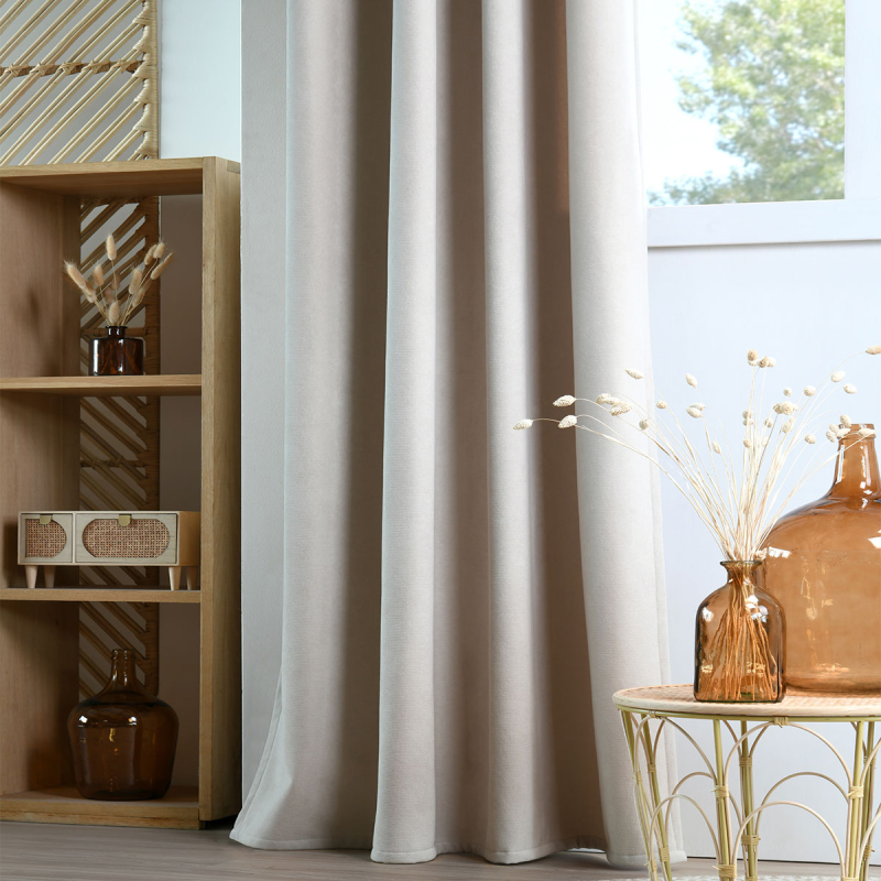 Θερμομονωτική Κουρτίνα Συσκότισης (140x260) Με Τρουκς S-F Harvard Polaire Off-White R6C817001