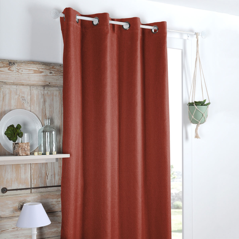 Κουρτίνα Παραθύρου (140x180) Με Τρουκς S-F Copenhague Terracotta R48937005