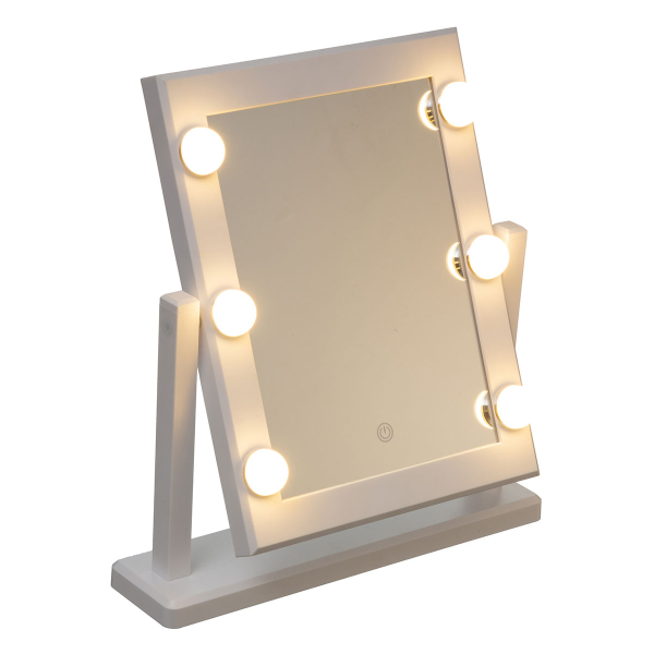 Επιτραπέζιος Καθρέφτης Με Led (37x9x41) F-V Hollywood 161057 White