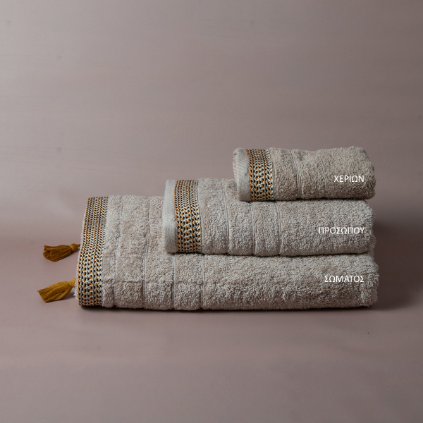 Πετσέτα Προσώπου (50x90) White Fabric Emily 500gsm