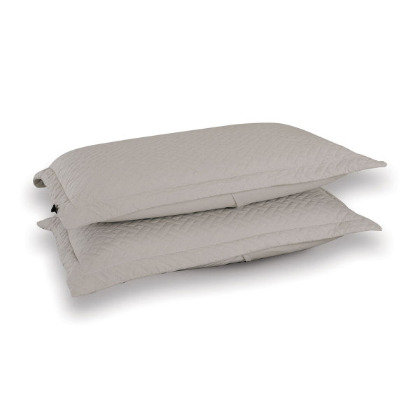 Ζεύγος Μαξιλαροθήκες Καπιτονέ (52x72) Aslanis Venetian Graphite