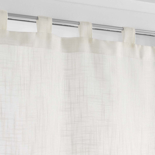 Σετ Κουρτίνες Παραθύρου (60x160) Με Τιράντες L-C Haltona Natural 1625251