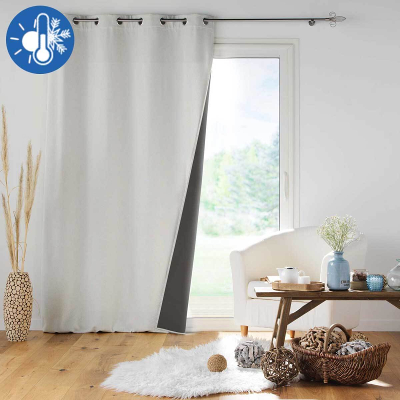 Θερμομονωτική Κουρτίνα (140x260) Με Τρουκς L-C Jupiter Naturel 1611380