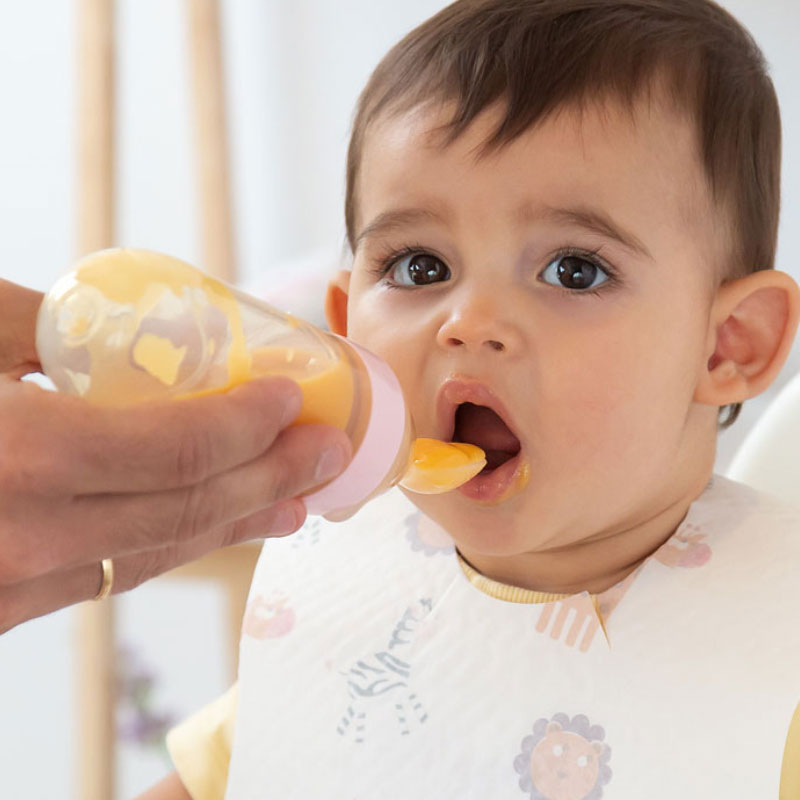 Κουτάλι Ρυθμιζόμενης Ροής Για Πολτοποιημένη Τροφή Kiokids Ροζ 3579