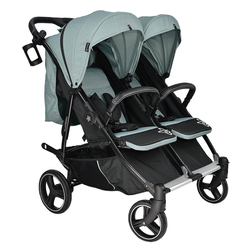 Bebe Stars Καρότσι Για Δίδυμα (0+ Μηνών/Έως 22kg) Bebe Stars Double Trouble Petrol 7901-184