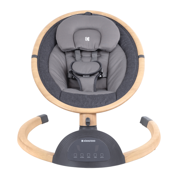 Ηλεκτρικό Ρηλάξ Με Μουσική (0+Μηνών/Έως 9kg) Kikka Boo Ashlee Dark Grey